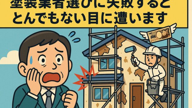 塗装業者選びのチェックポイントイラスト