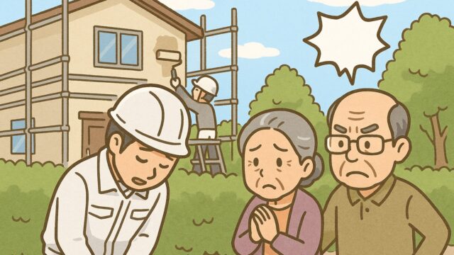 近隣住民への謝罪しているイラスト